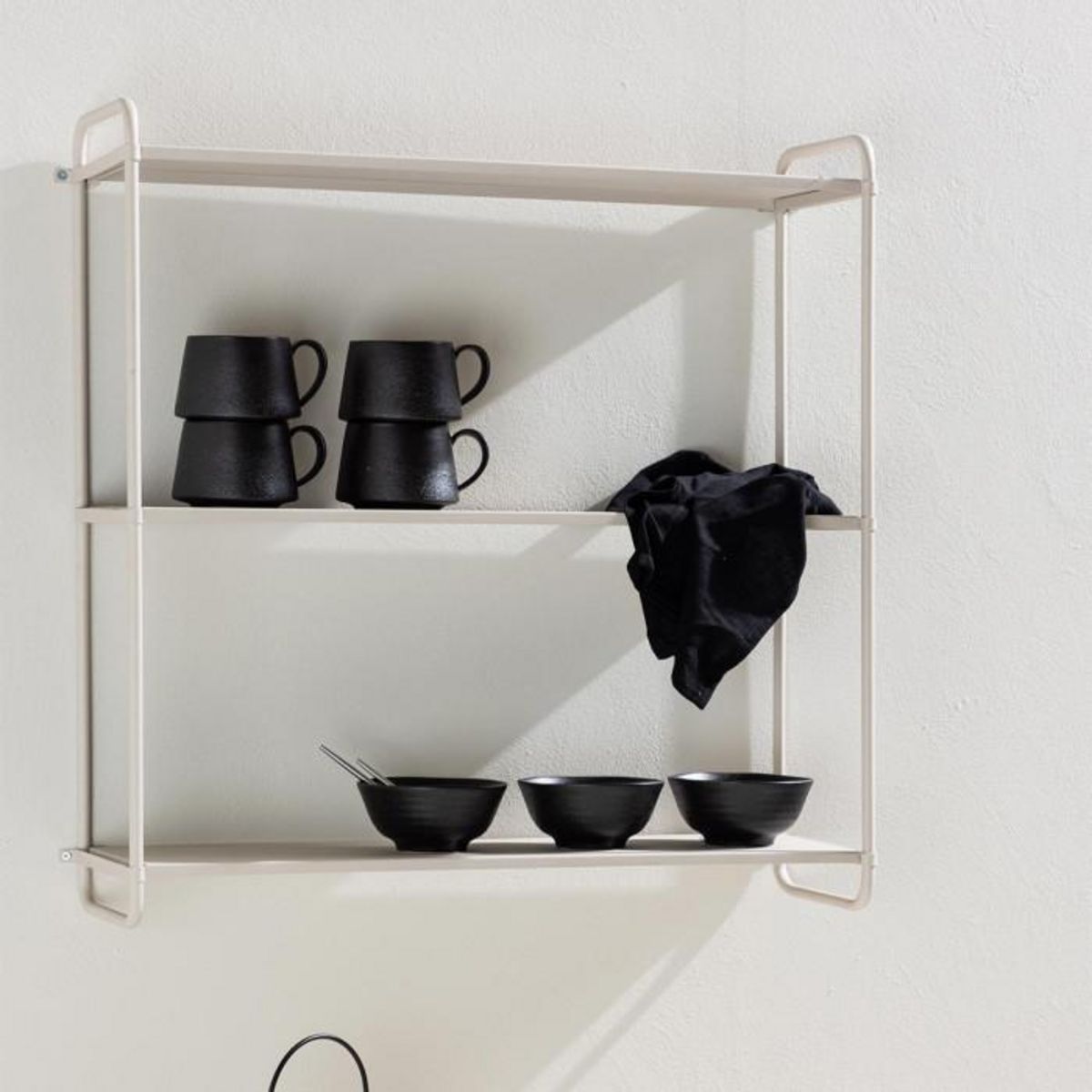 Paris Prix Étagère Murale en Métal  Lyon  62cm Beige