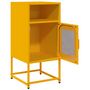 Voir la diapositive 5 : VIDAXL Table de chevet jaune moutarde 36x39x78 cm acier lamine a froid