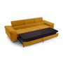 Voir la diapositive 2 : BEST MOBILIER Pablo - canapé 3 places - convertible avec têtières réglables - en velours