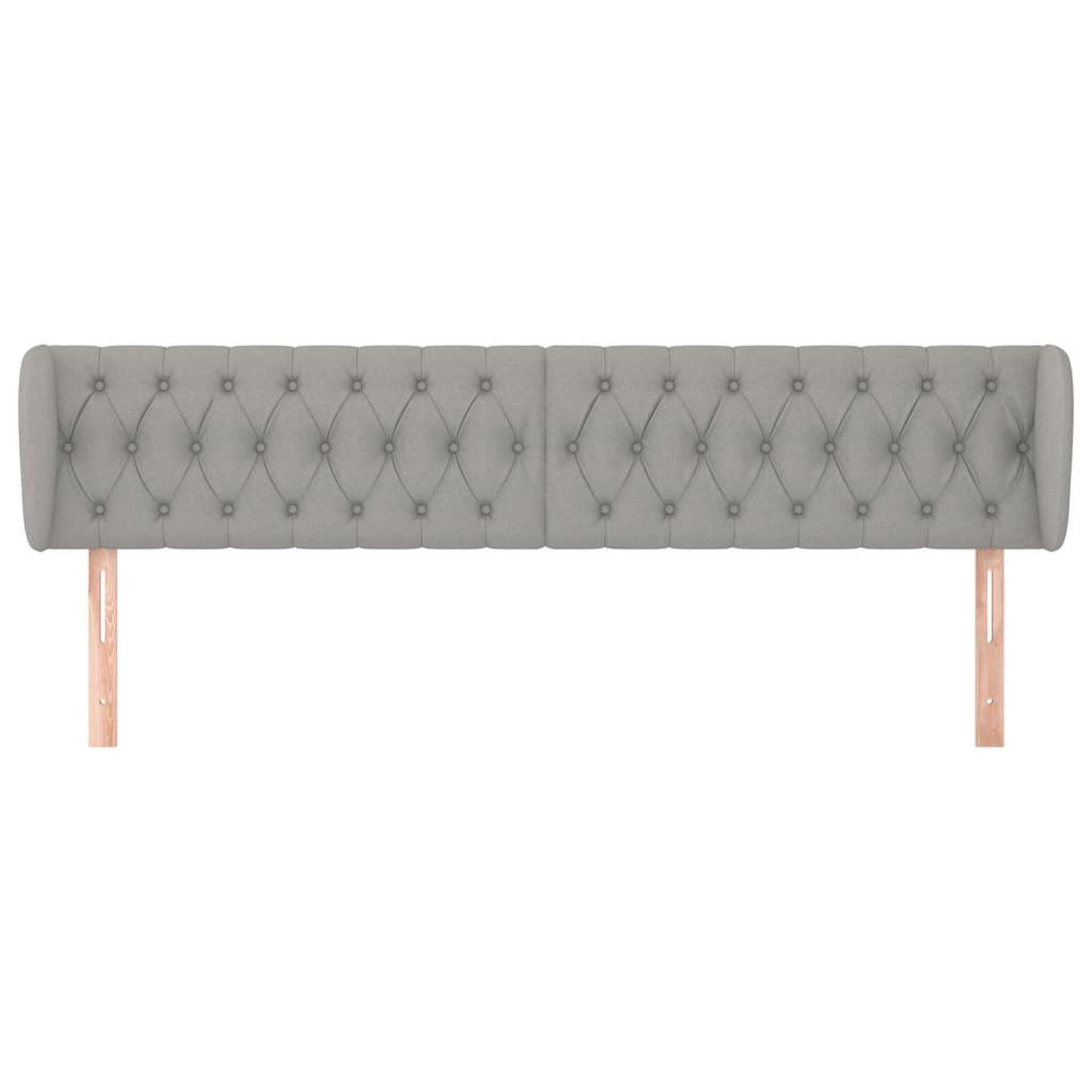Voir la diapositive 3 : VIDAXL Tete de lit avec oreilles Gris clair 183x23x78/88 cm Tissu