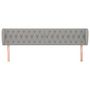 Voir la diapositive 3 : VIDAXL Tete de lit avec oreilles Gris clair 183x23x78/88 cm Tissu