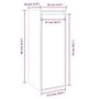 Voir la diapositive 6 : VIDAXL Armoires murales 2 pcs Blanc 30x30x80 cm Bois de pin massif