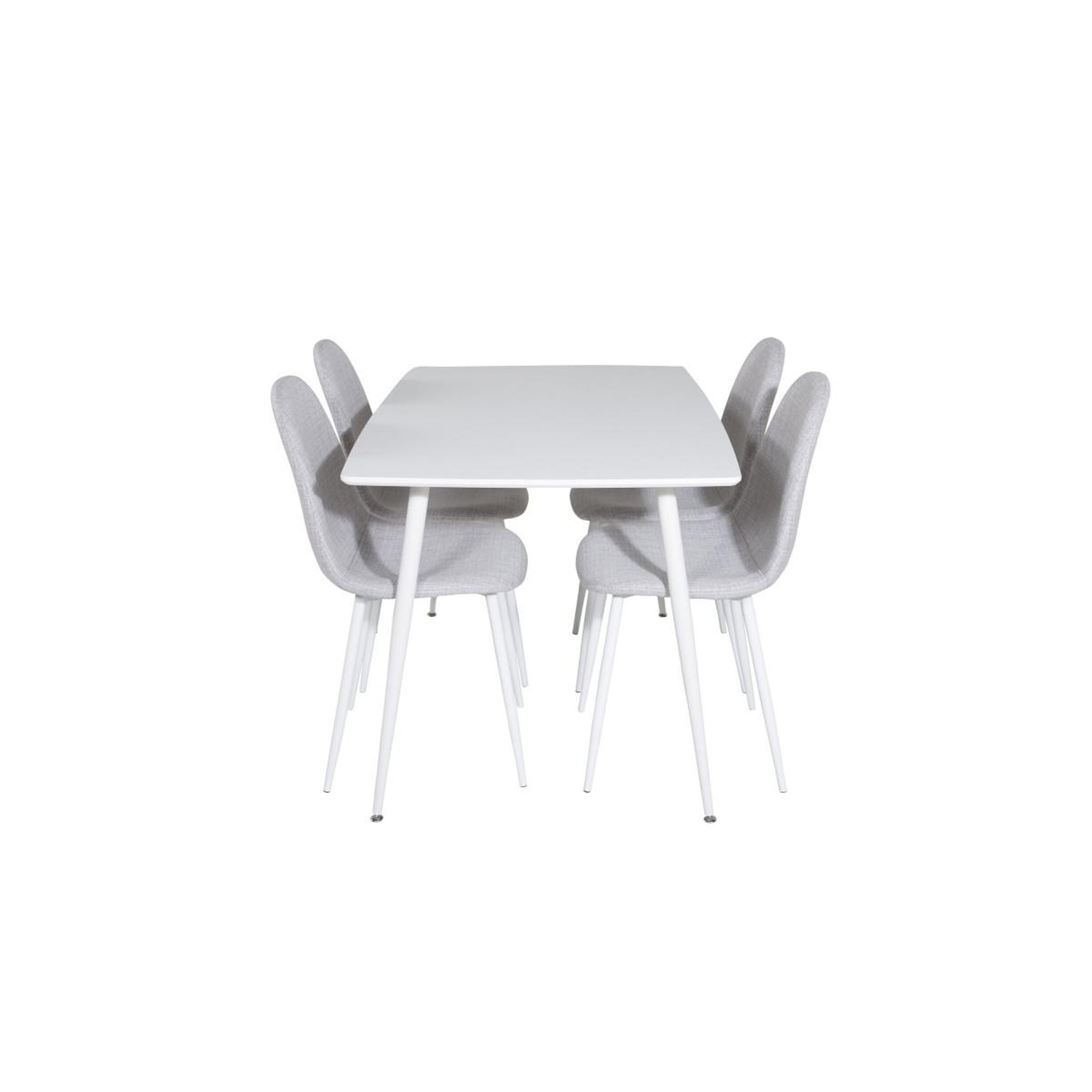 Voir la diapositive 2 : Paris Prix Ensemble table à manger & 4 chaises  polar  120cm blanc & gris