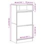 Voir la diapositive 6 : VIDAXL Armoire a chaussures chene fume 60x34x116 cm bois d'ingenierie