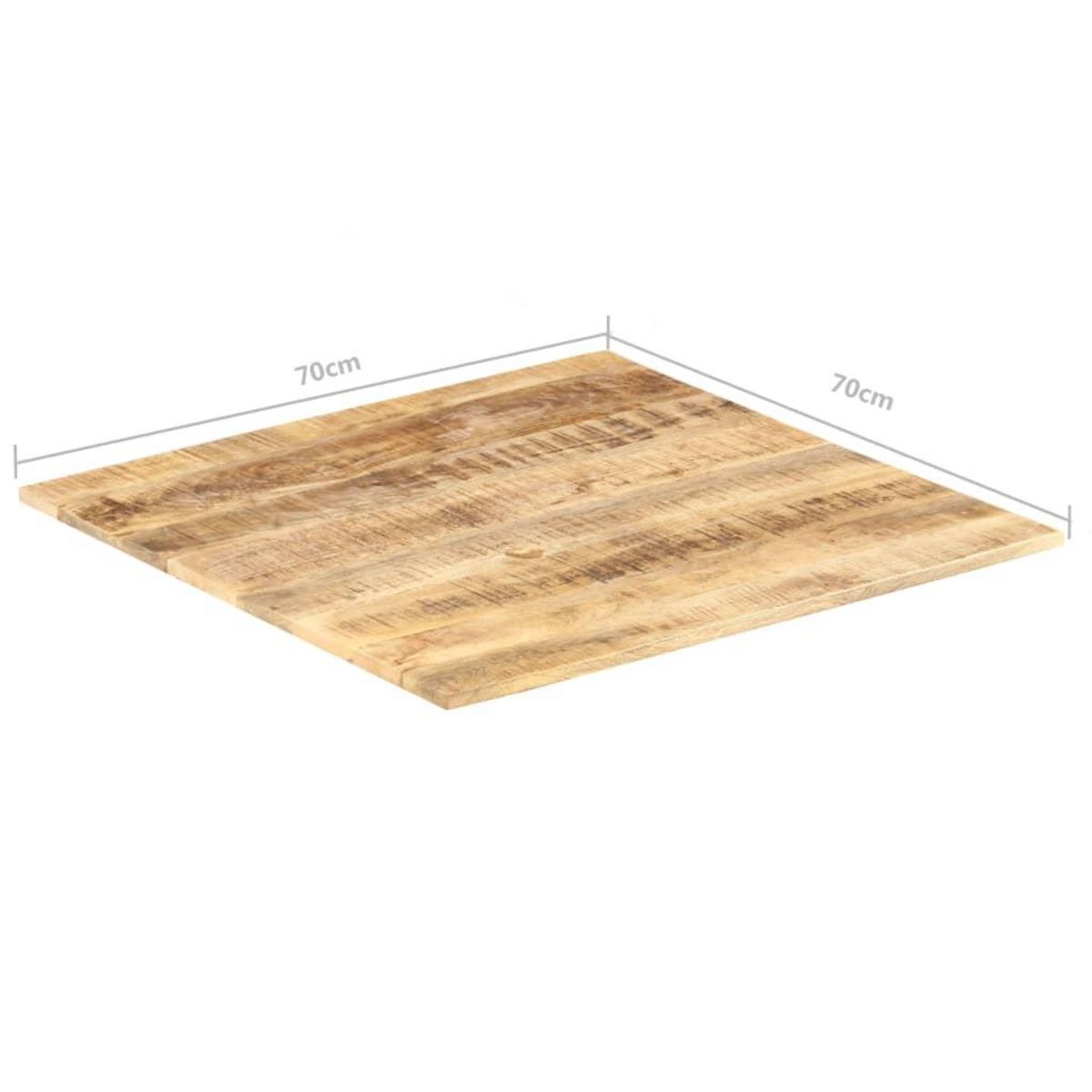 VIDAXL Dessus de table Bois de manguier solide 15-16 mm 70x70 cm