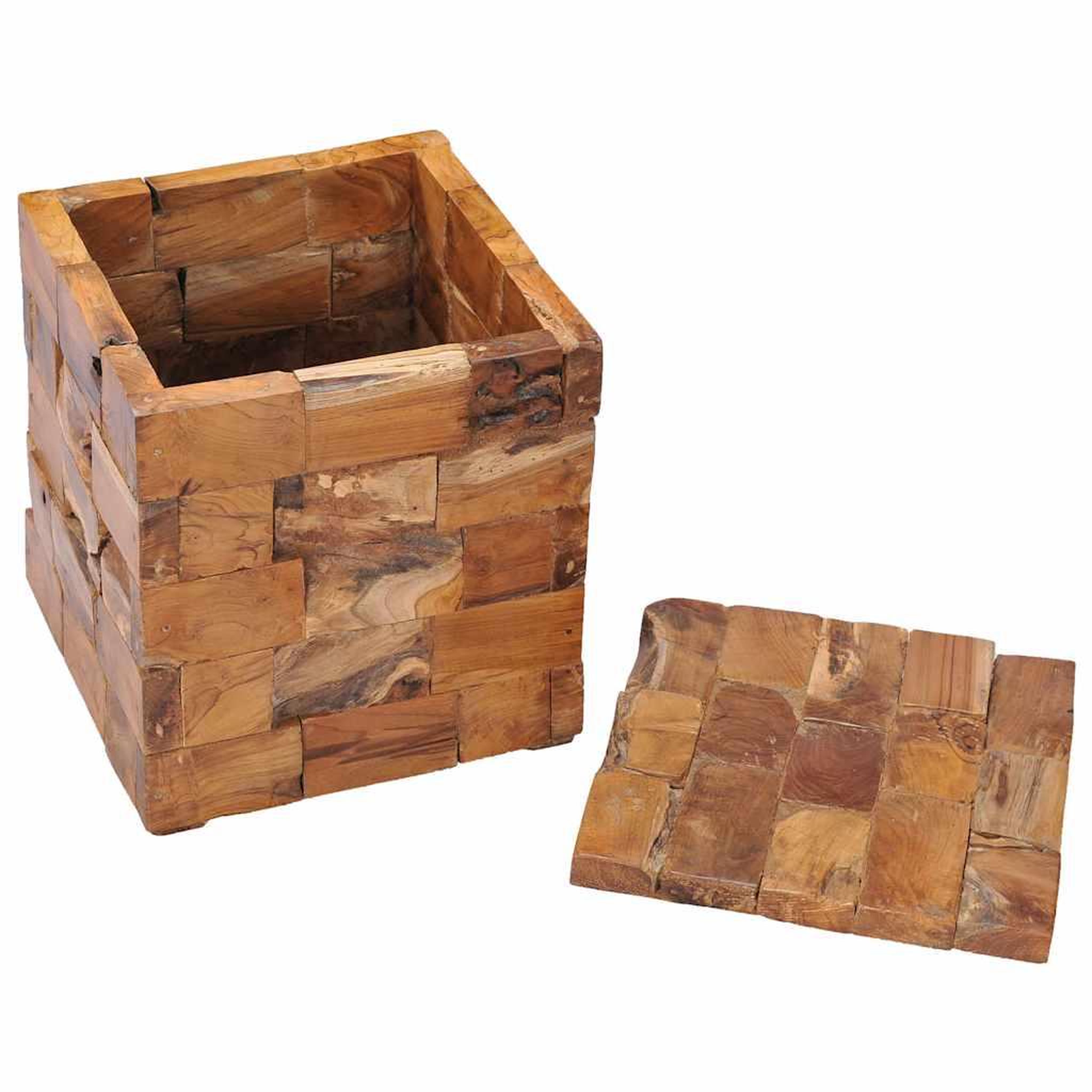 Voir la diapositive 3 : VIDAXL Tabouret de rangement Bois de teck massif