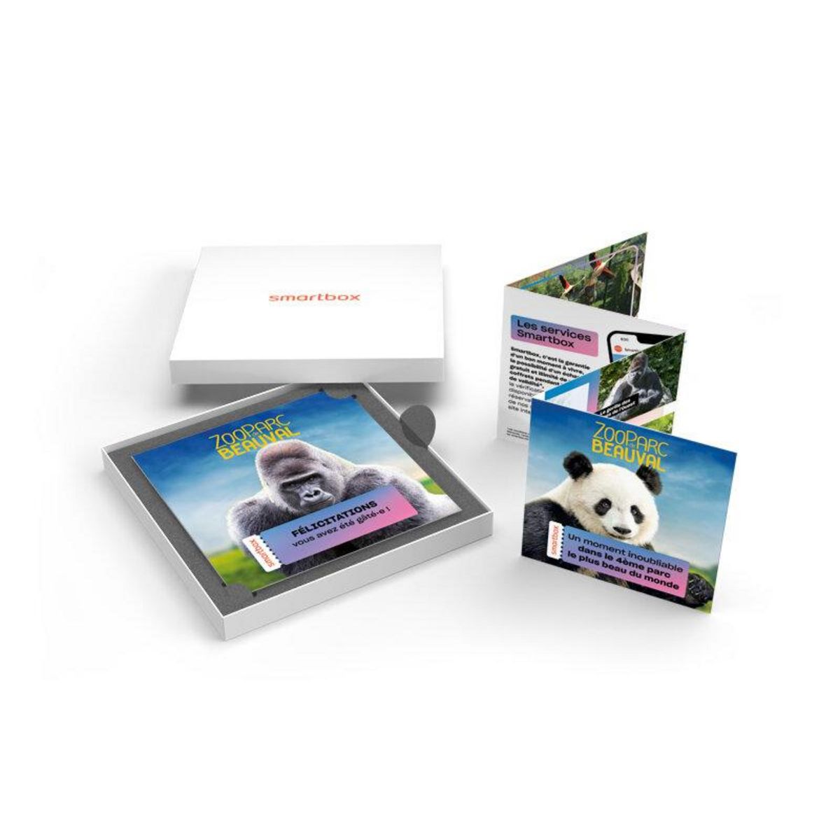 Smartbox Une journée en famille au ZooParc de Beauval en 2025 pour 2 adultes et 1 enfant - Coffret Cadeau Multi-thèmes