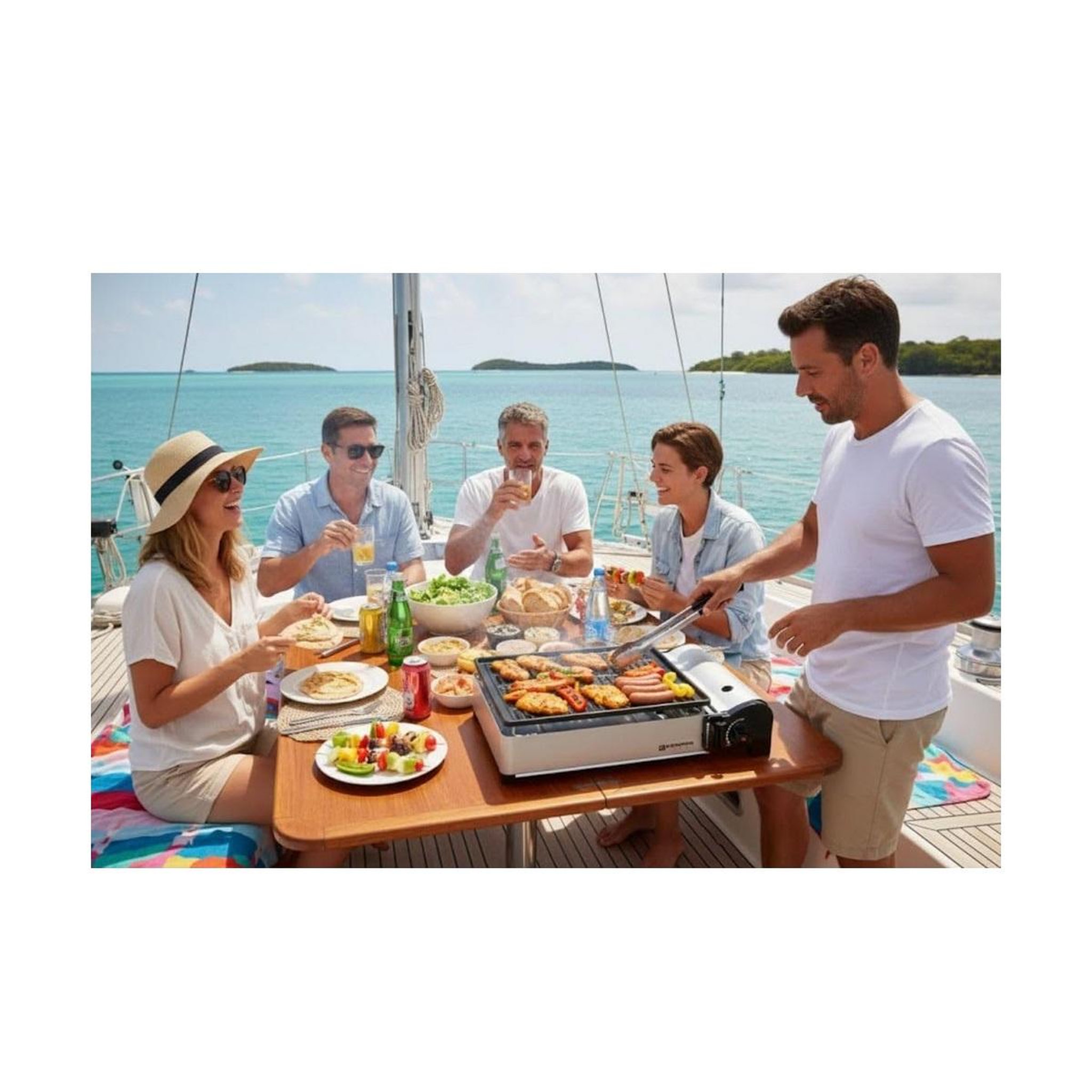 Voir la diapositive 4 : Kemper Mini barbecue gaz portable avec housse 1900w - 104997