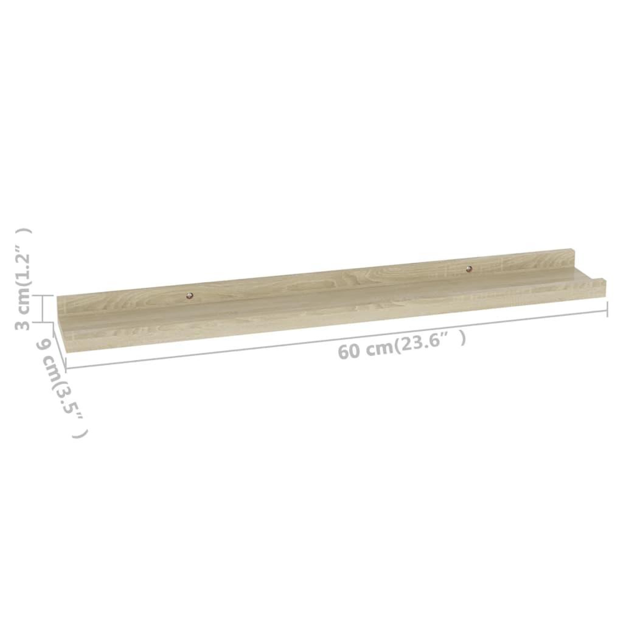 Voir la diapositive 6 : VIDAXL Etageres murales 4 pcs chene sonoma 60x9x3 cm