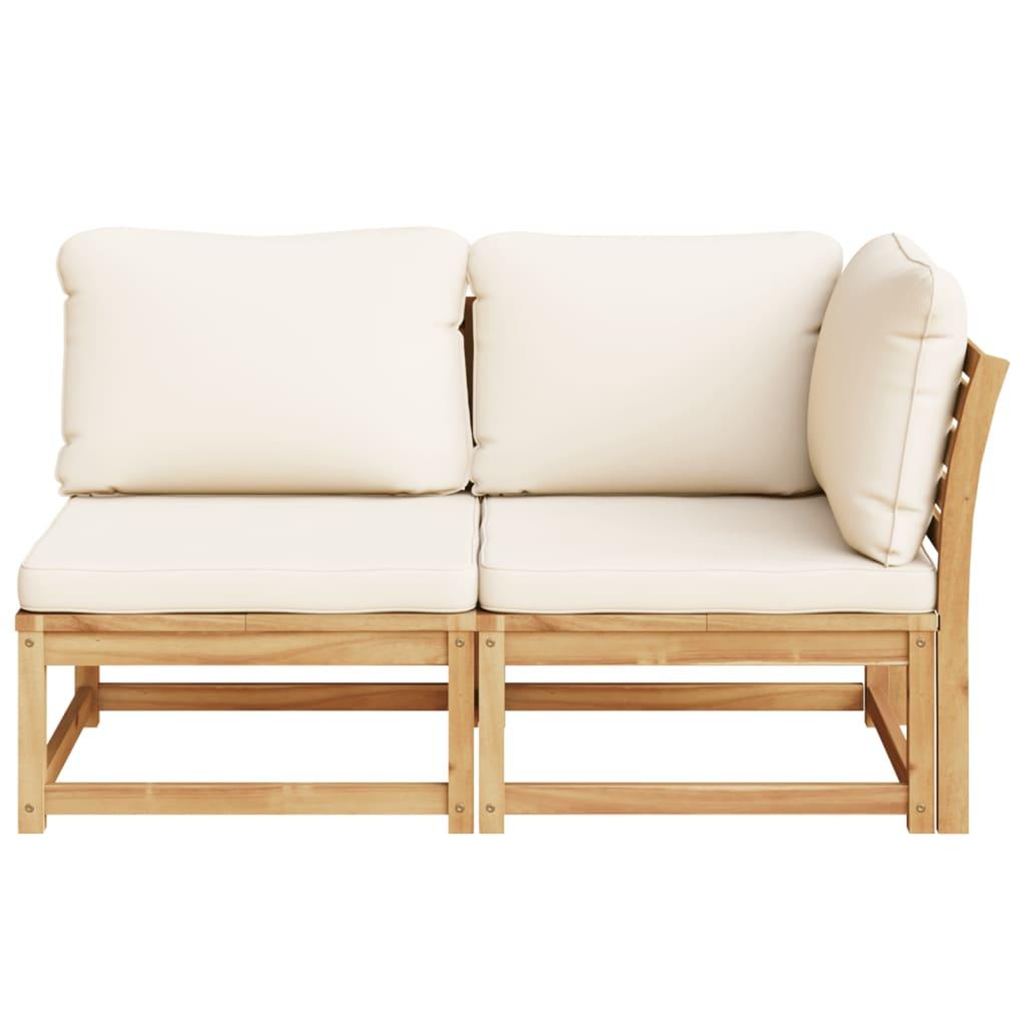 Voir la diapositive 4 : VIDAXL Salon de jardin 2 pcs avec coussins bois massif d'acacia