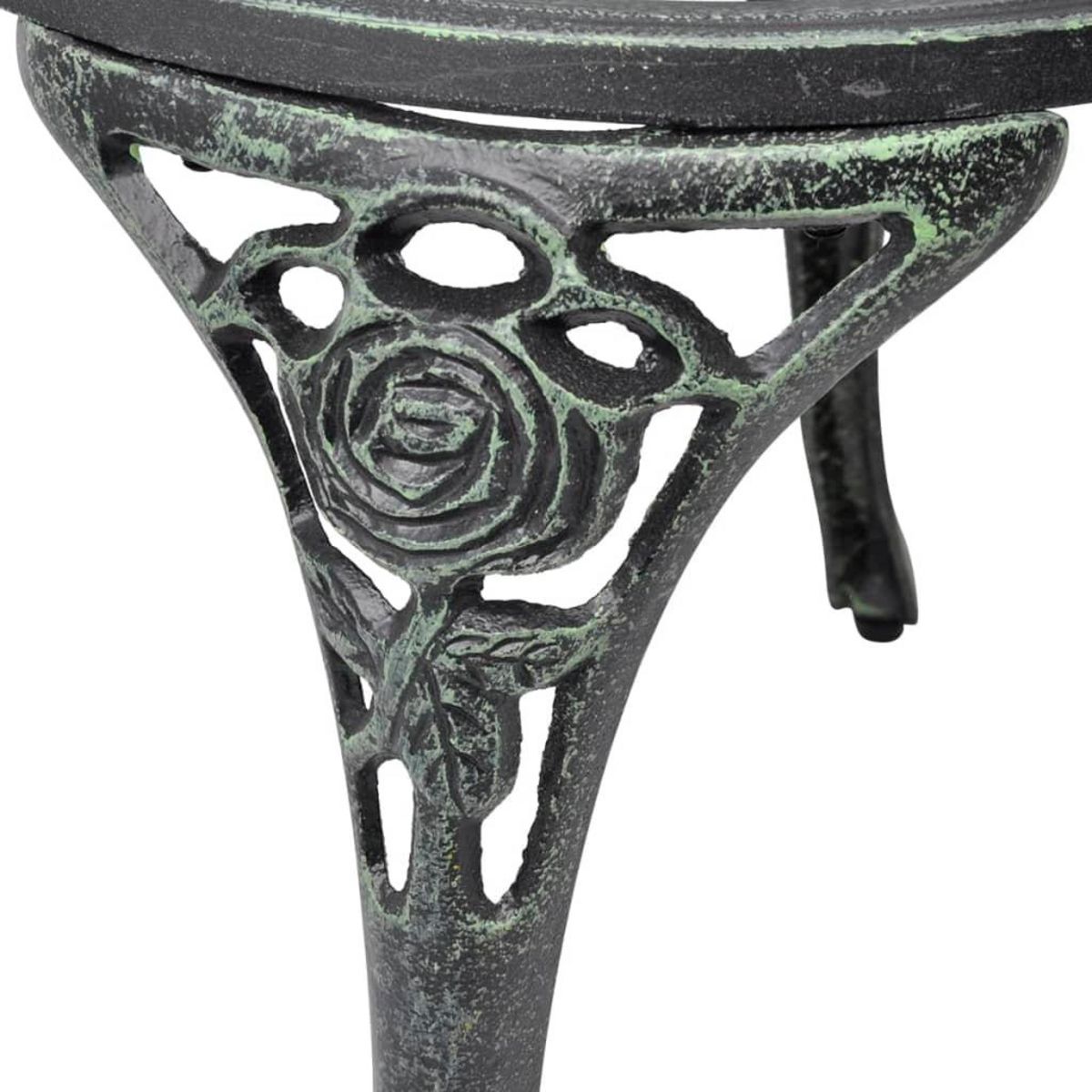 VIDAXL Chaises de bistro lot de 2 Aluminium coule Vert