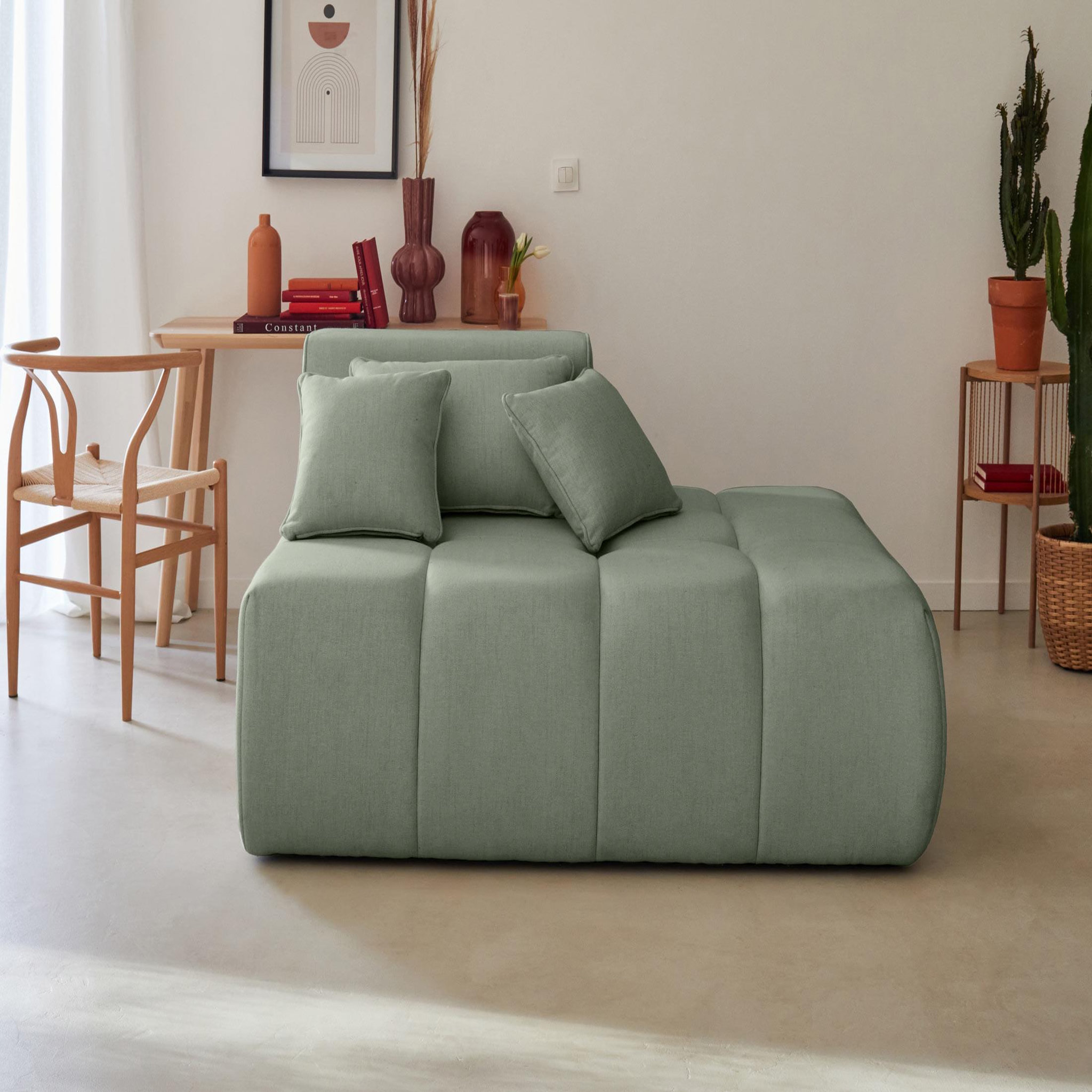 Voir la diapositive 2 : LISA DESIGN Caracas - module d'assise droit - en tissu