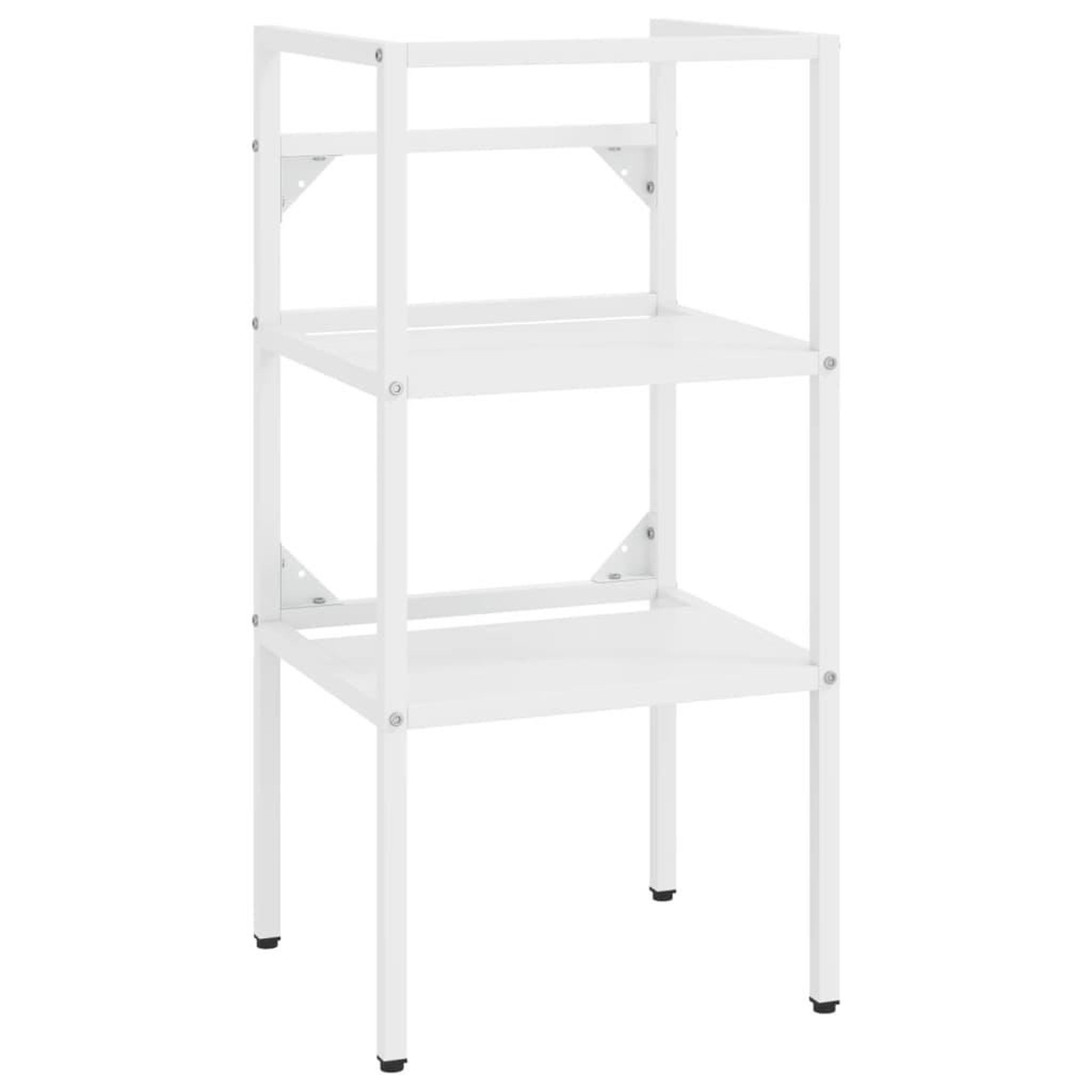 Voir la diapositive 2 : VIDAXL Cadre de lavabo de salle de bain Blanc 40x38x83 cm Fer
