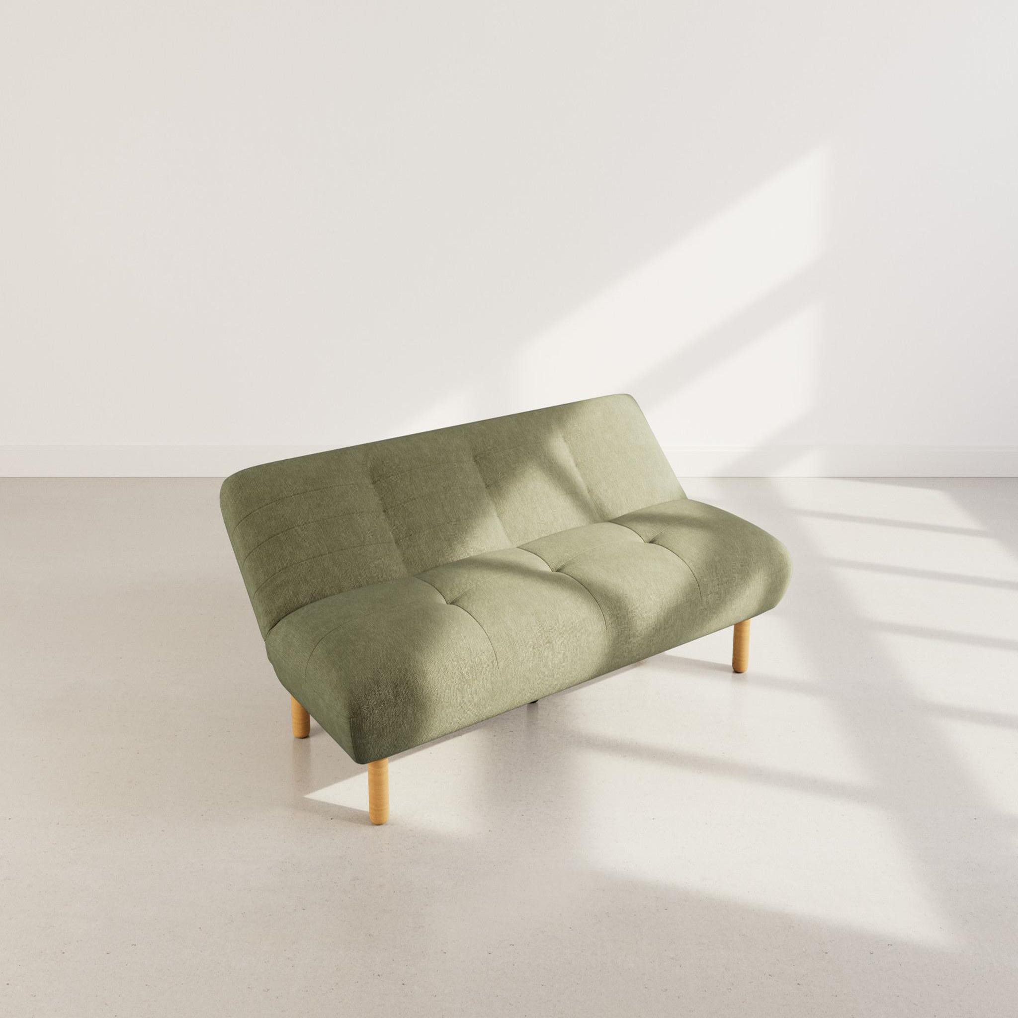 Voir la diapositive 2 : BEST MOBILIER Soan - banquette 2 places convertible clic-clac en velours texturé