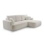 Voir la diapositive 2 : BEST MOBILIER Candela - canapé d'angle droit 4 places - convertible avec coffre - en tissu bouclette