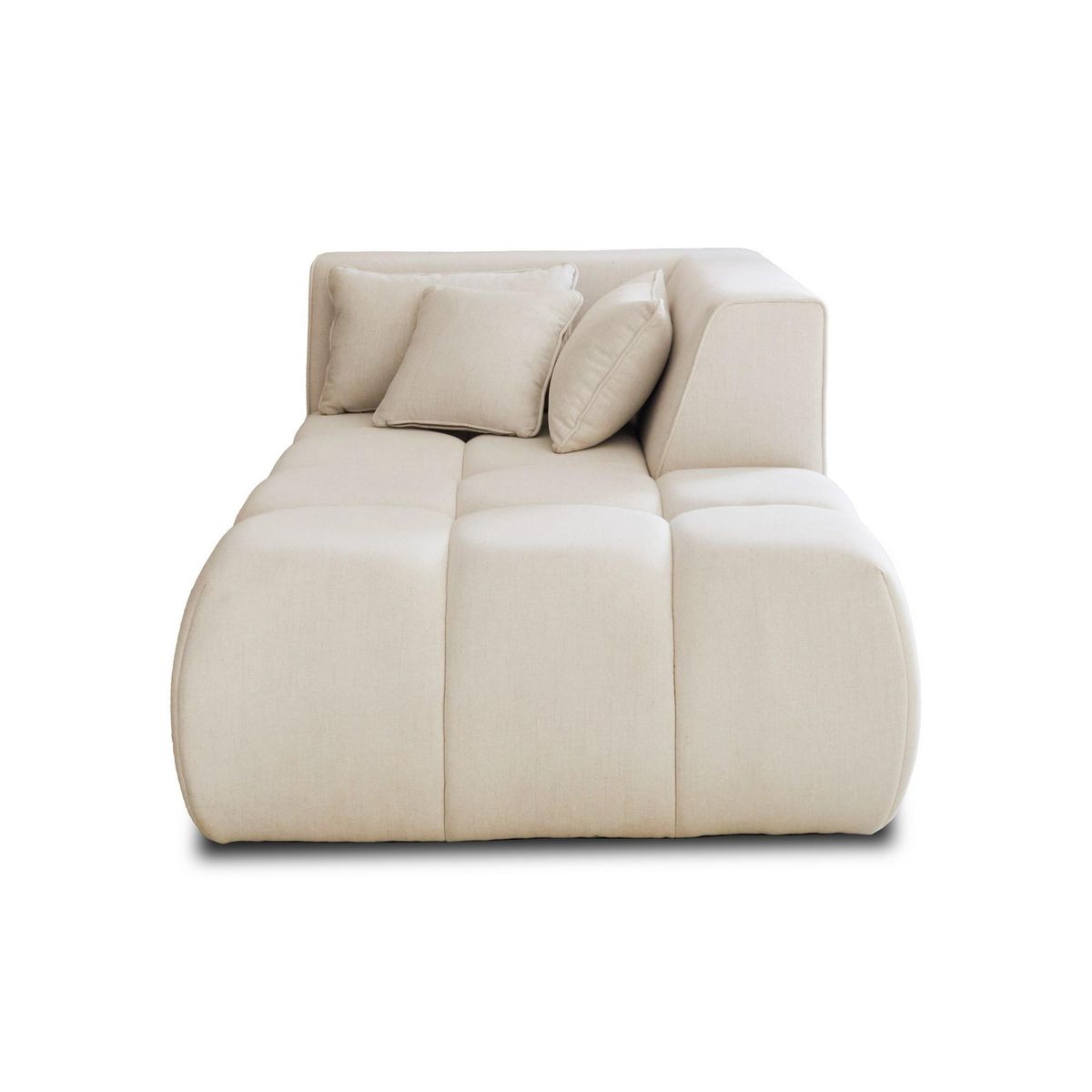 LISA DESIGN Caracas - module d'assise méridienne droit - en tissu