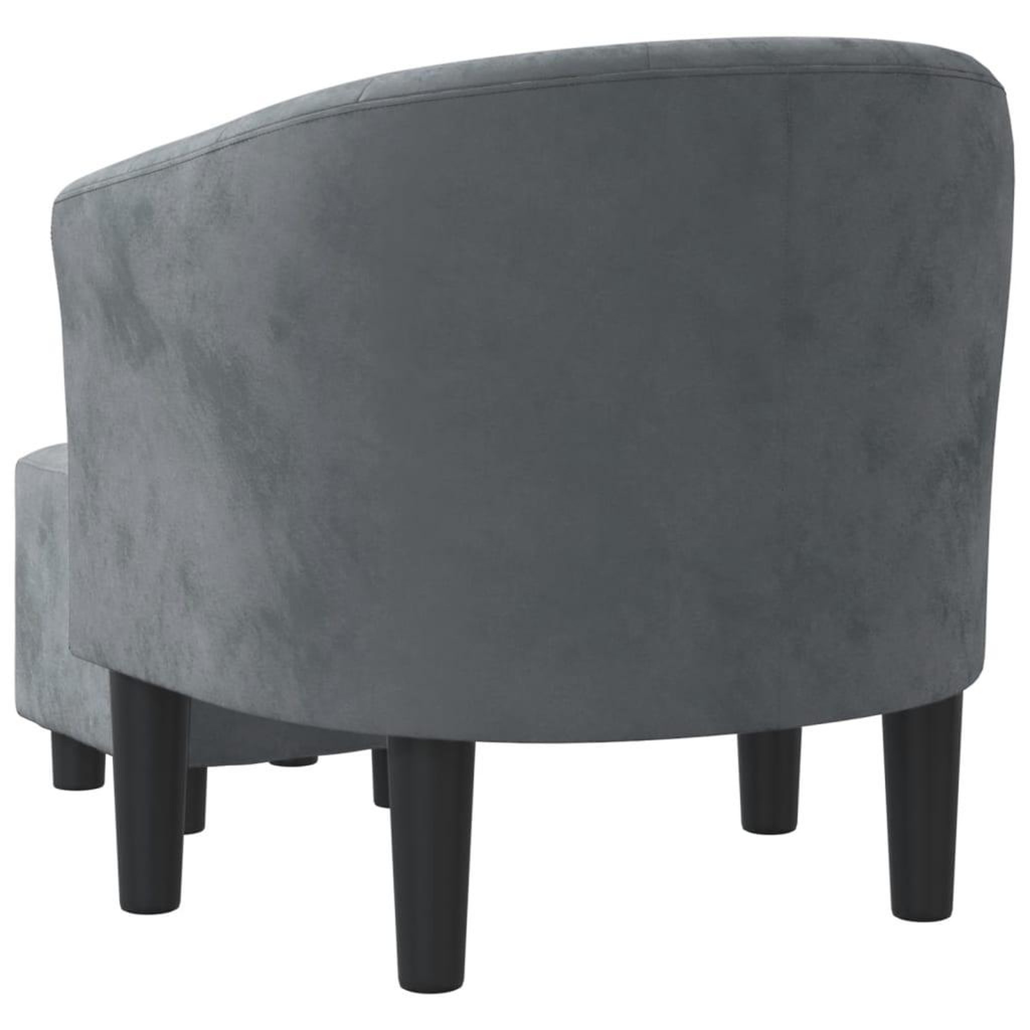 Voir la diapositive 5 : VIDAXL Fauteuil avec repose-pied gris fonce velours