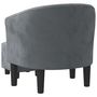 Voir la diapositive 5 : VIDAXL Fauteuil avec repose-pied gris fonce velours