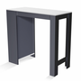 Voir la diapositive 3 : ID MARKET Table de bar BARTH 2 à 4 personnes bois gris plateau blanc