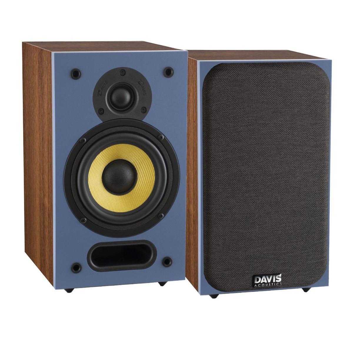 Davis Enceinte bibliothèque ARIANE 1 Bleu/Noyer x2