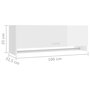Voir la diapositive 6 : VIDAXL Garde-robe blanc brillant 100x32,5x35 cm bois d'ingenierie