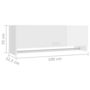 Voir la diapositive 6 : VIDAXL Garde-robe blanc brillant 100x32,5x35 cm bois d'ingenierie