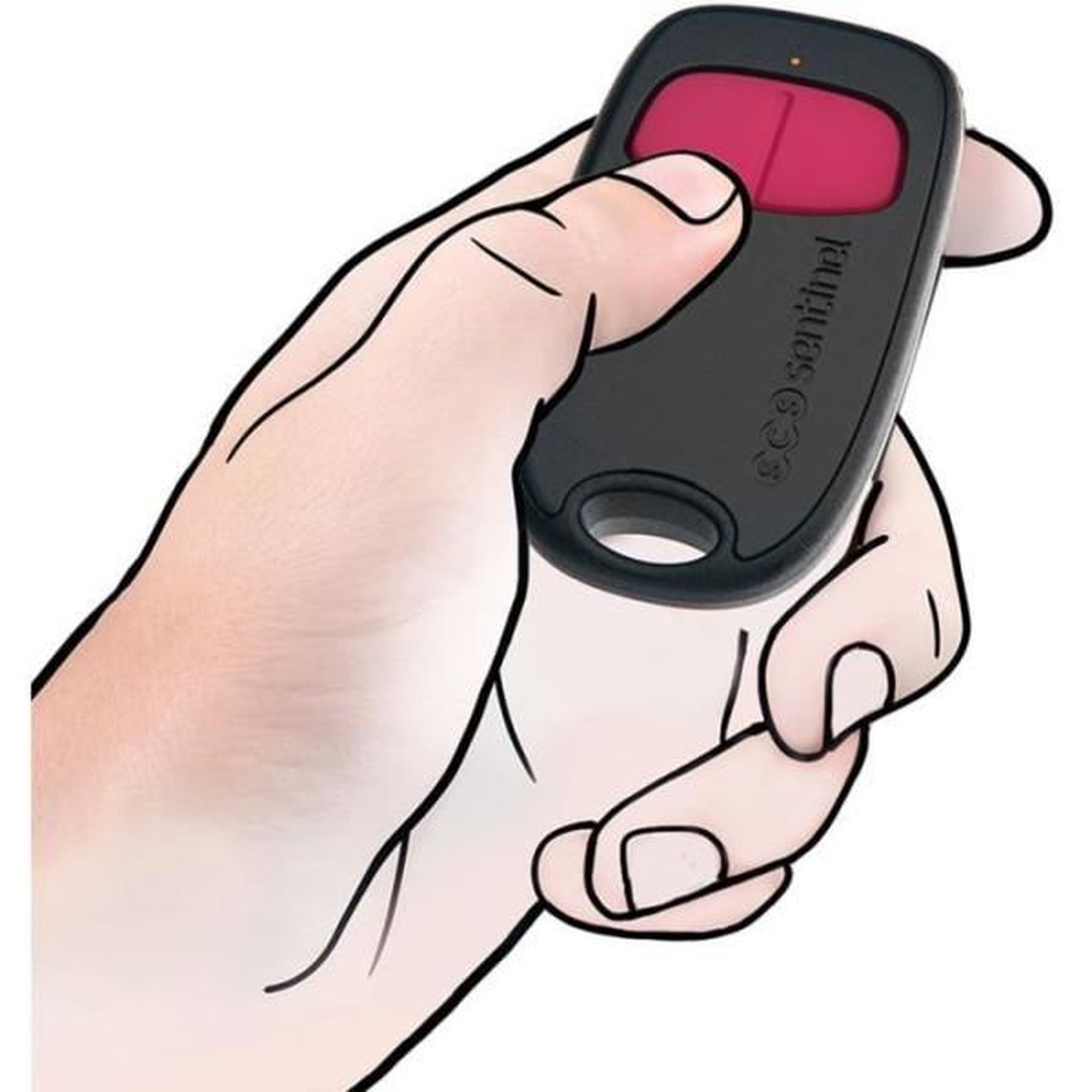 Voir la diapositive 5 : SCS SENTINEL Télécommande 2 canaux - SCS SENTINEL - SimplyControl - Fuschia, portée 40m, fréquence 433.92 MHz, pile lithium CR2032 inclus