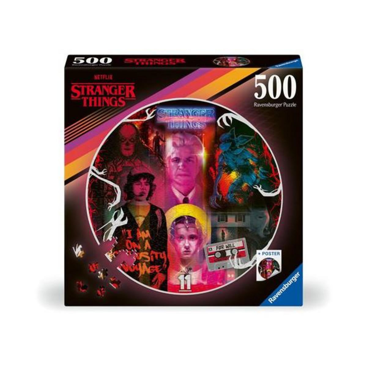RAVENSBURGER Puzzle 500 pièces Ravensburger Rond Stranger Things