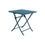 Voir la diapositive 2 : HESPERIDE Table de jardin carrée Greensboro 70 x 70 cm Bleu Canard - Hespéride