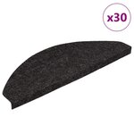 VIDAXL Tapis d'escalier auto-adhesifs 30 pcs anthracite 65x22,5x3,5 cm