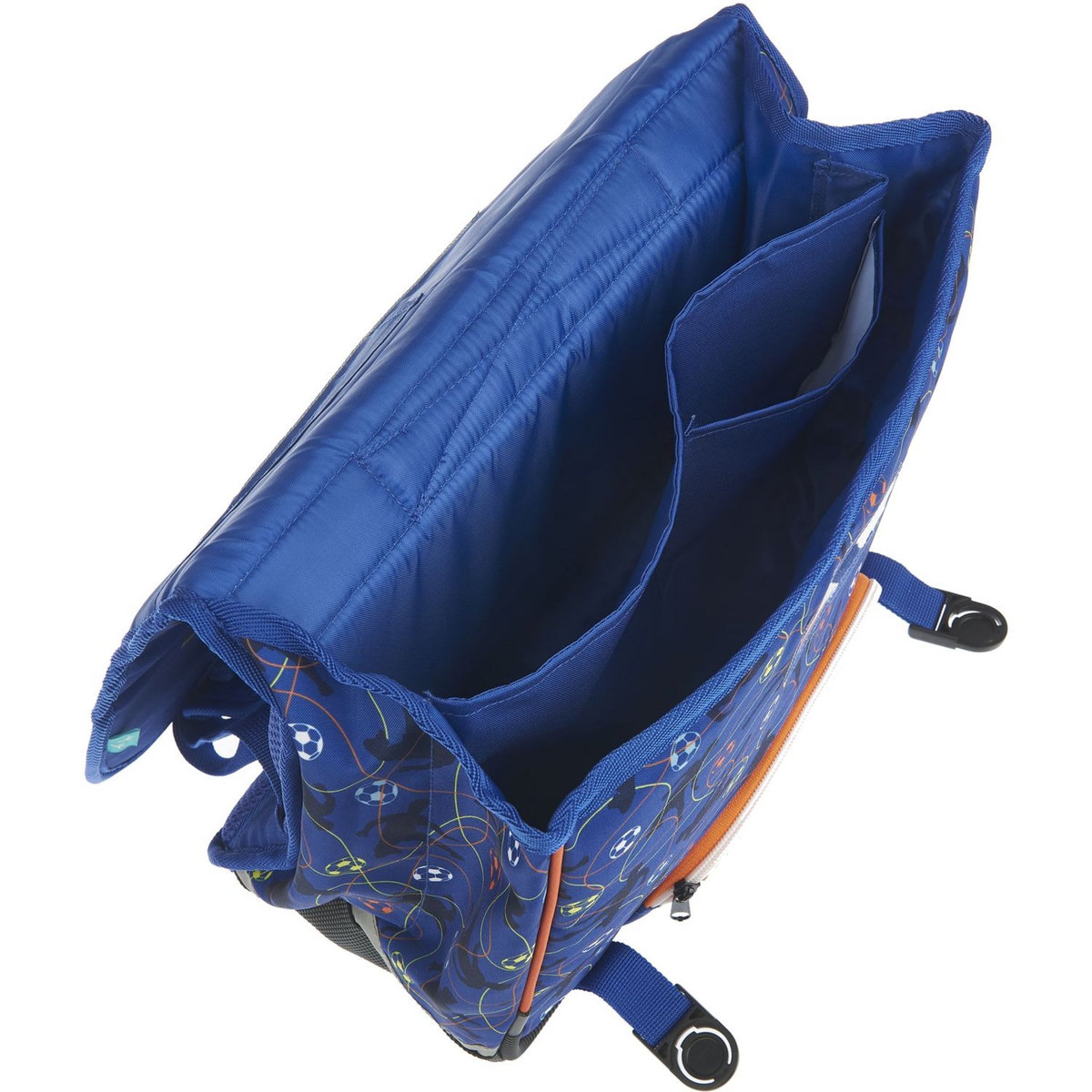 AUCHAN Cartable 36 cm bleu FOOTBALL