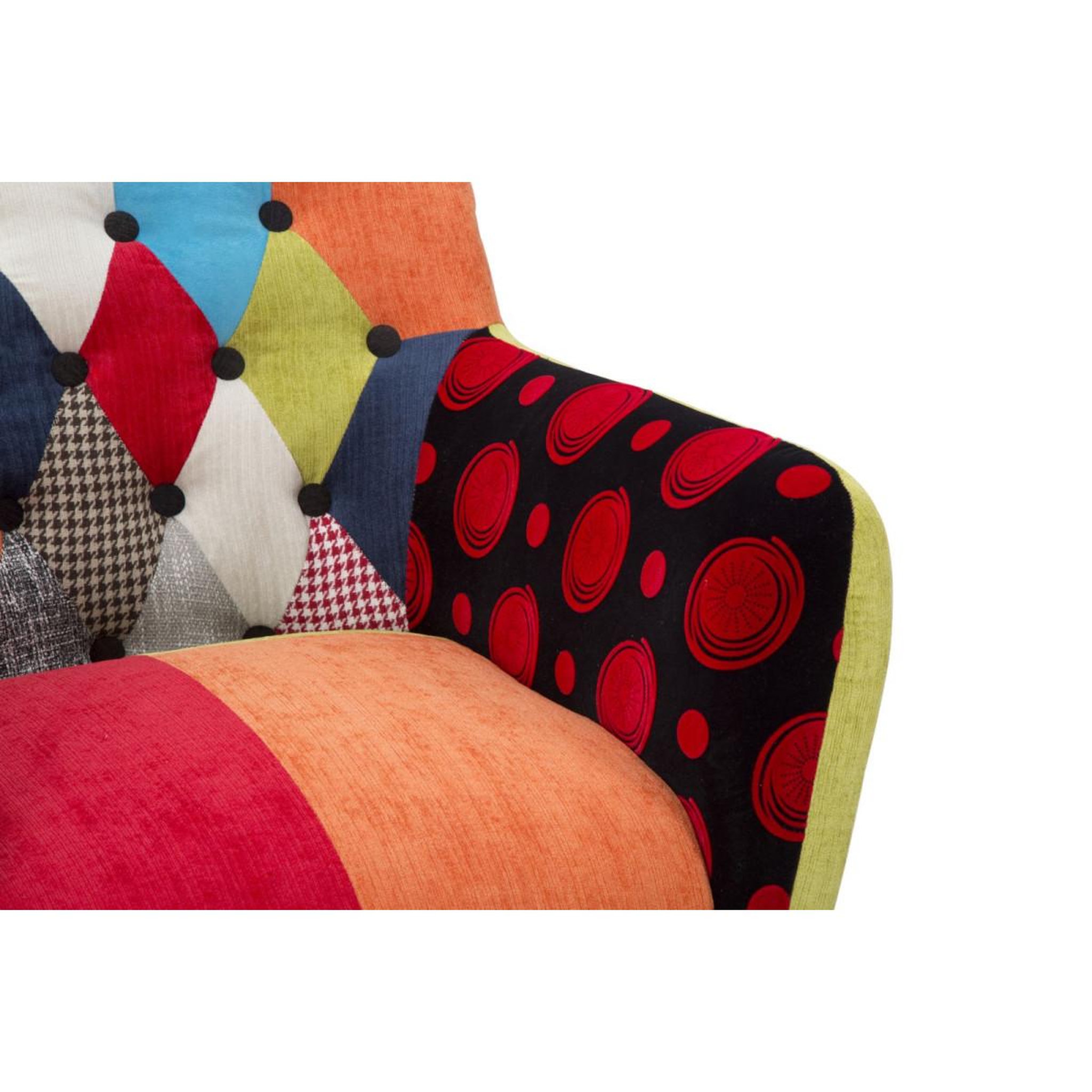 Voir la diapositive 6 : Paris Prix Fauteuil design patchwork  impérial  78cm multicolore