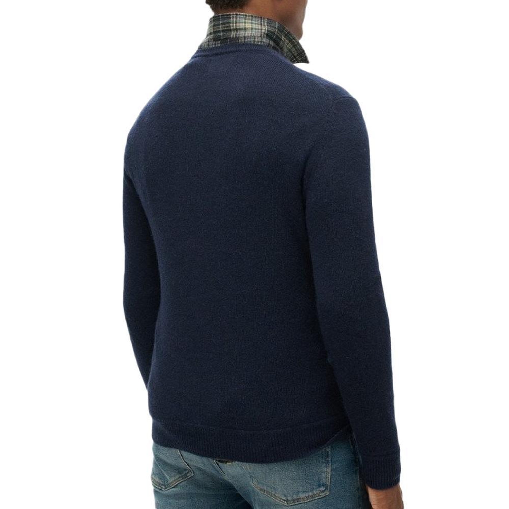 Voir la diapositive 2 : SUPERDRY Pull Marine Homme Superdry Essential Slim Fit Crew Jumper