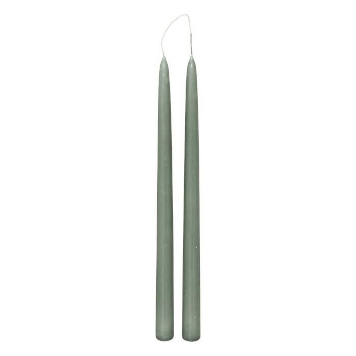 ATMOSPHERA Lot de 2 Bougies Bâton  Hugo  30cm Vert Céladon
