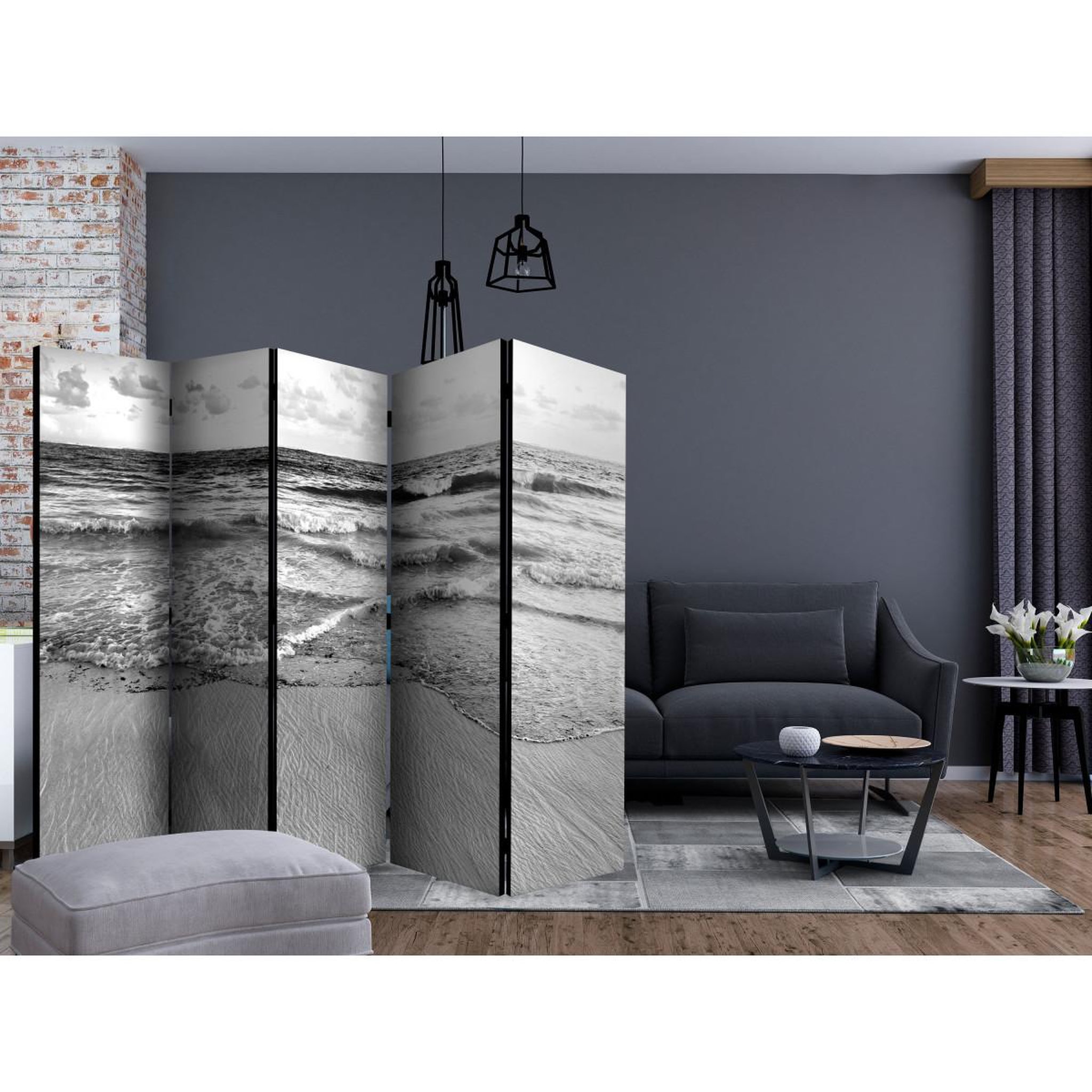 Voir la diapositive 2 : Paris Prix Paravent 5 volets  subtle afternoon  172x225cm