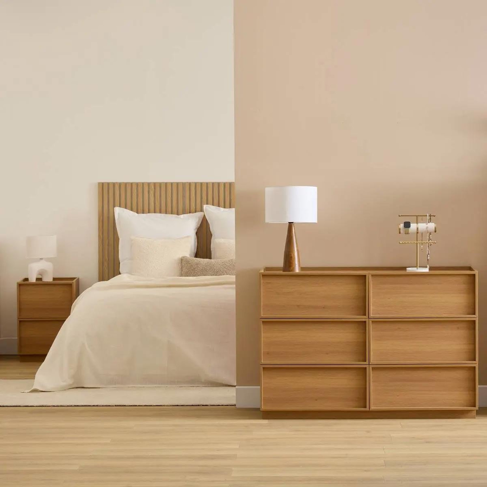 Voir la diapositive 3 : FIVE Commode 6 tiroirs  framy  115cm marron