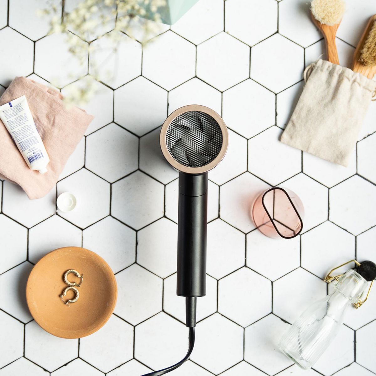 LIVOO Sèche-cheveux 1600w ionique noir/rose - dos173