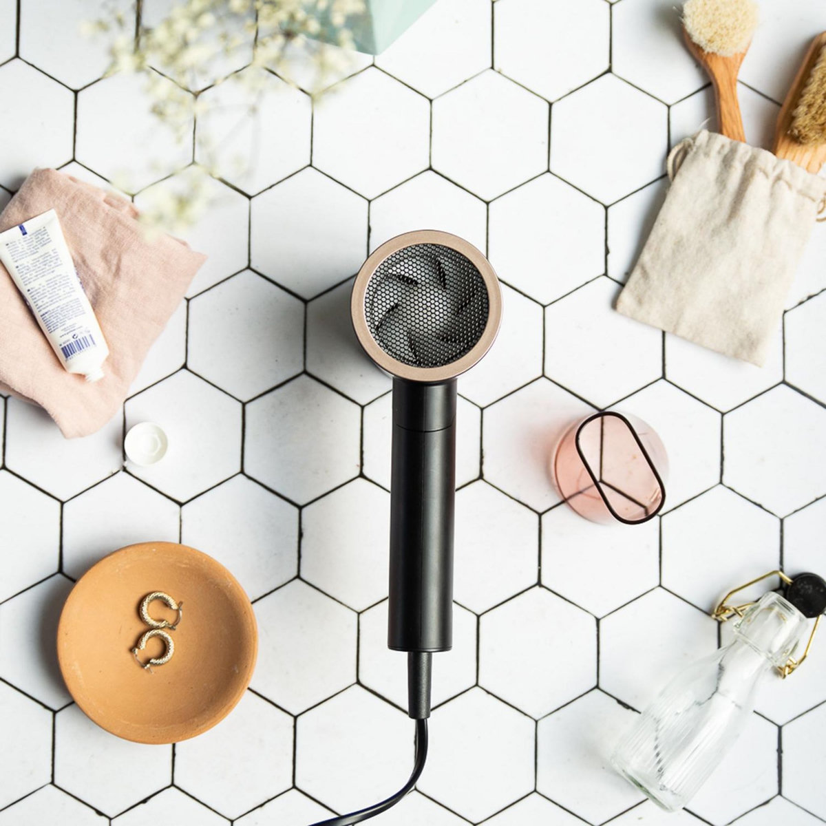 LIVOO Sèche-cheveux 1600w ionique noir/rose - dos173