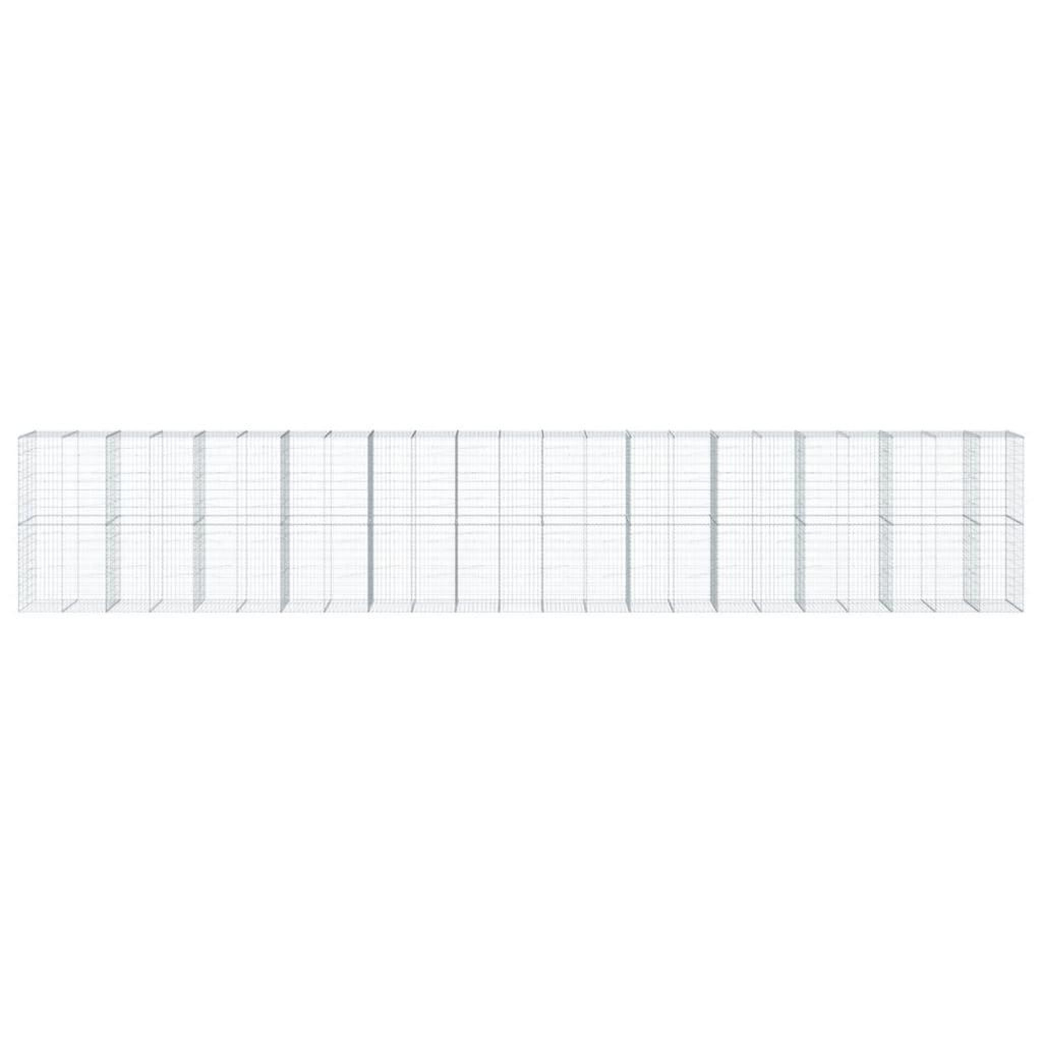 Voir la diapositive 3 : VIDAXL Panier gabion avec couvercle 1150x100x200 cm fer galvanise