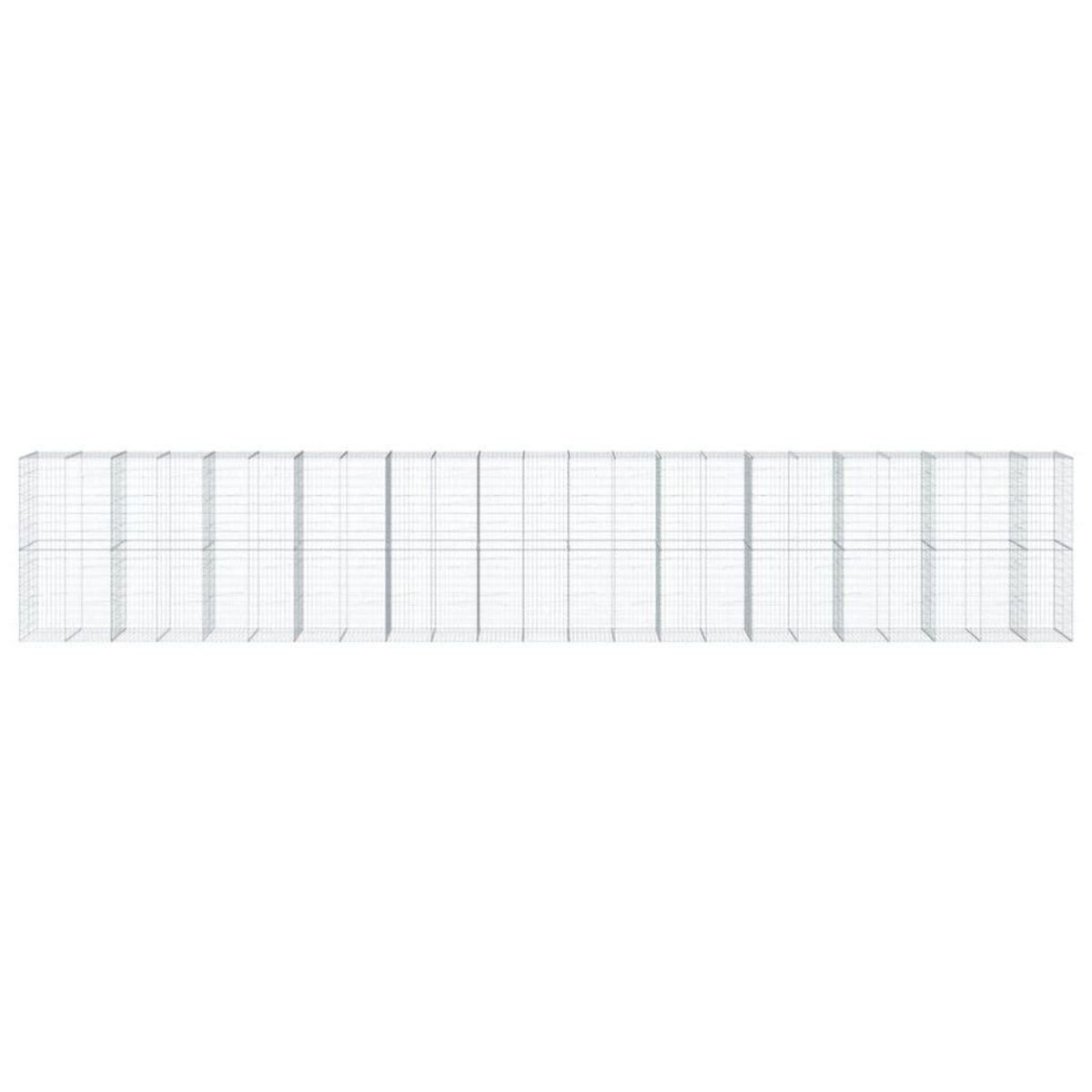 VIDAXL Panier gabion avec couvercle 1150x100x200 cm fer galvanise