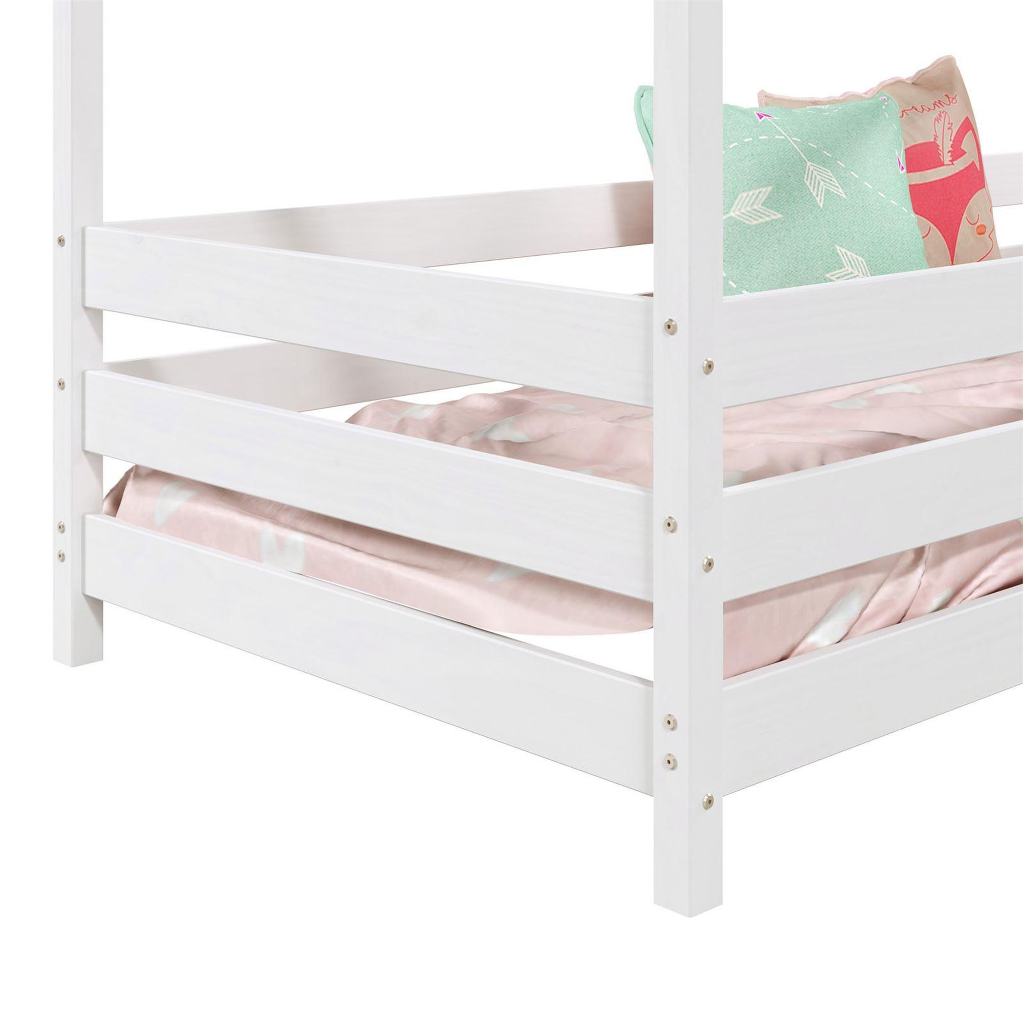 Voir la diapositive 5 : IDIMEX Lit cabane RENA 90 x 190 cm, en pin massif