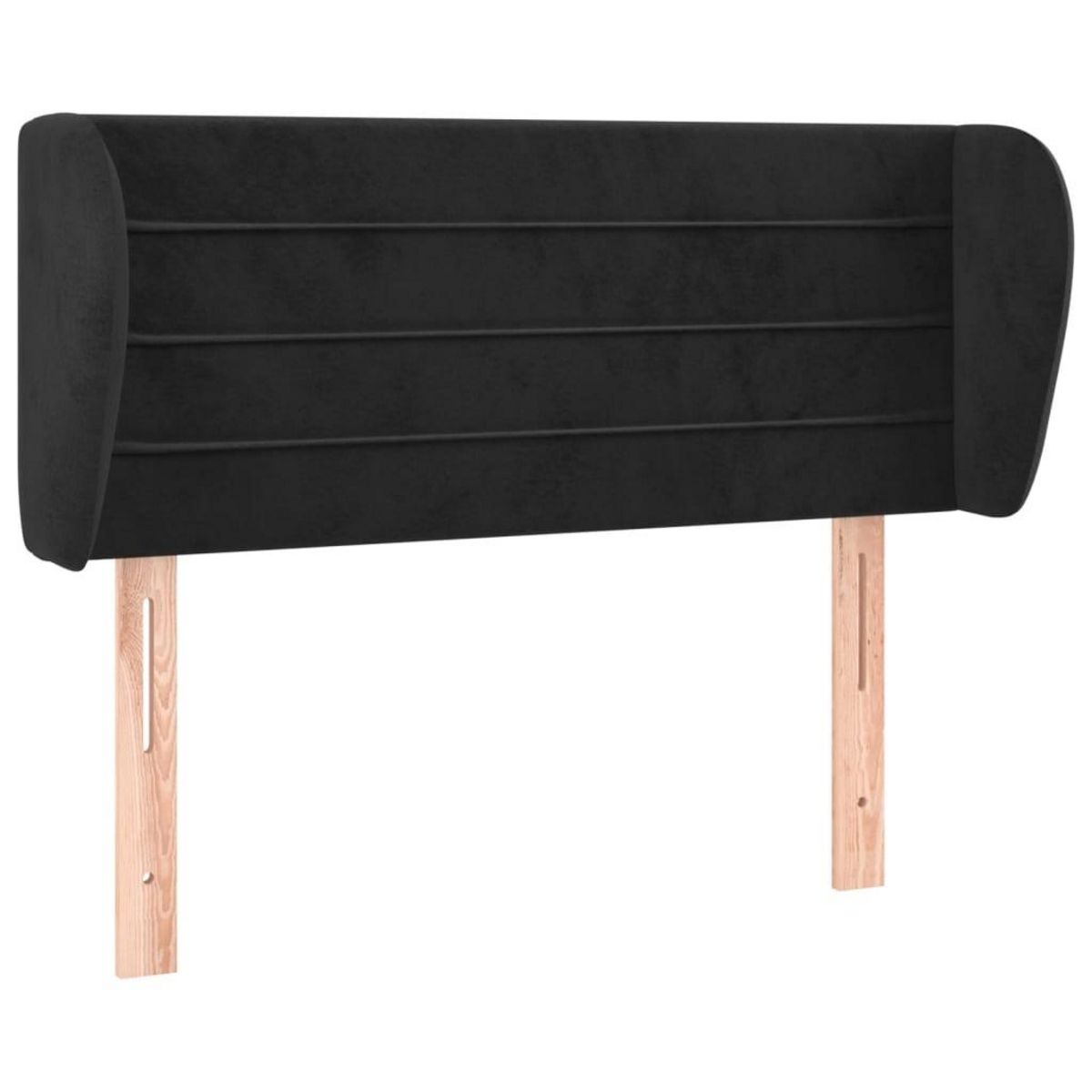 VIDAXL Tete de lit avec oreilles Noir 103x23x78/88 cm Velours