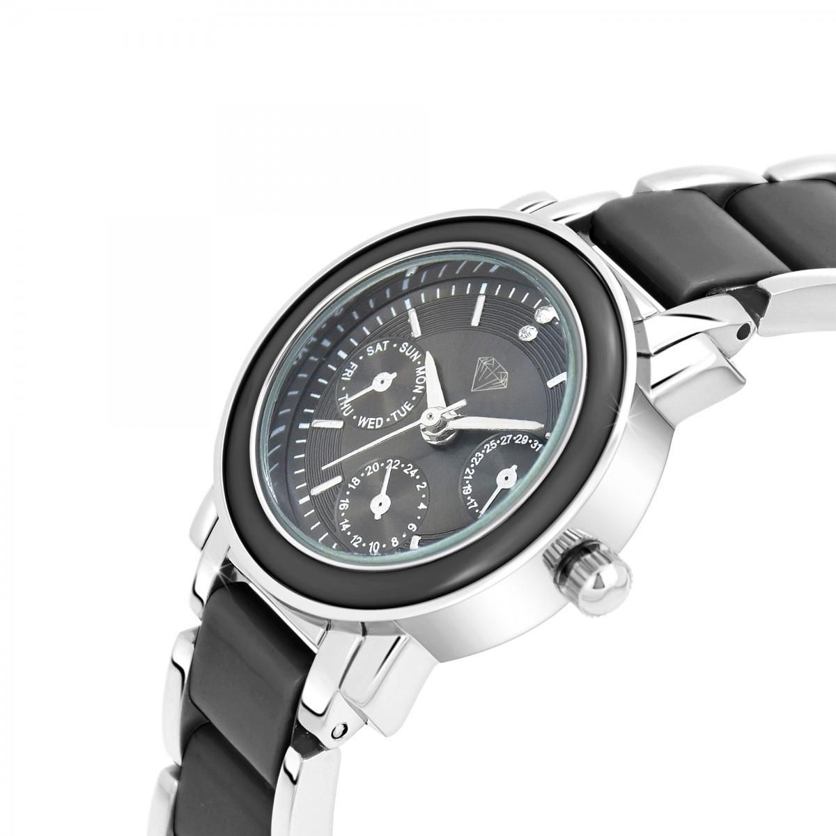 SC CRYSTAL Montre Lila SC Crystal ornée de 2 Cristaux scintillants