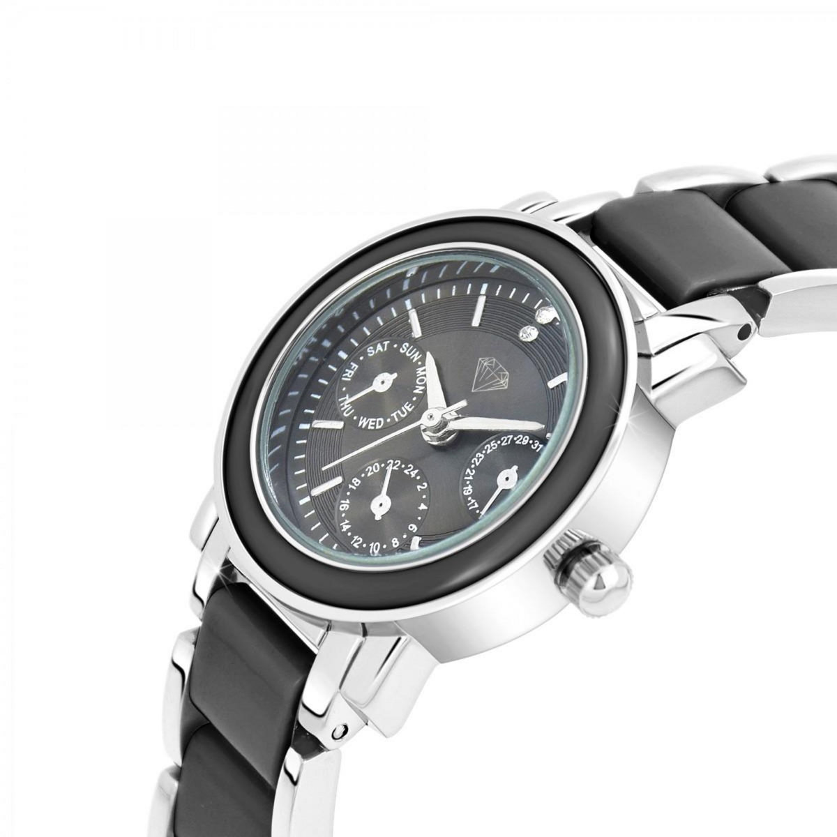 SC CRYSTAL Montre Lila SC Crystal ornée de 2 Cristaux scintillants