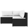 Voir la diapositive 3 : VIDAXL Salon de jardin 3 pcs avec coussins Noir Resine tressee