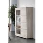 Voir la diapositive 4 : Table de séjour L160cm + buffet 4 portes + vitrine 2 portes ALBA