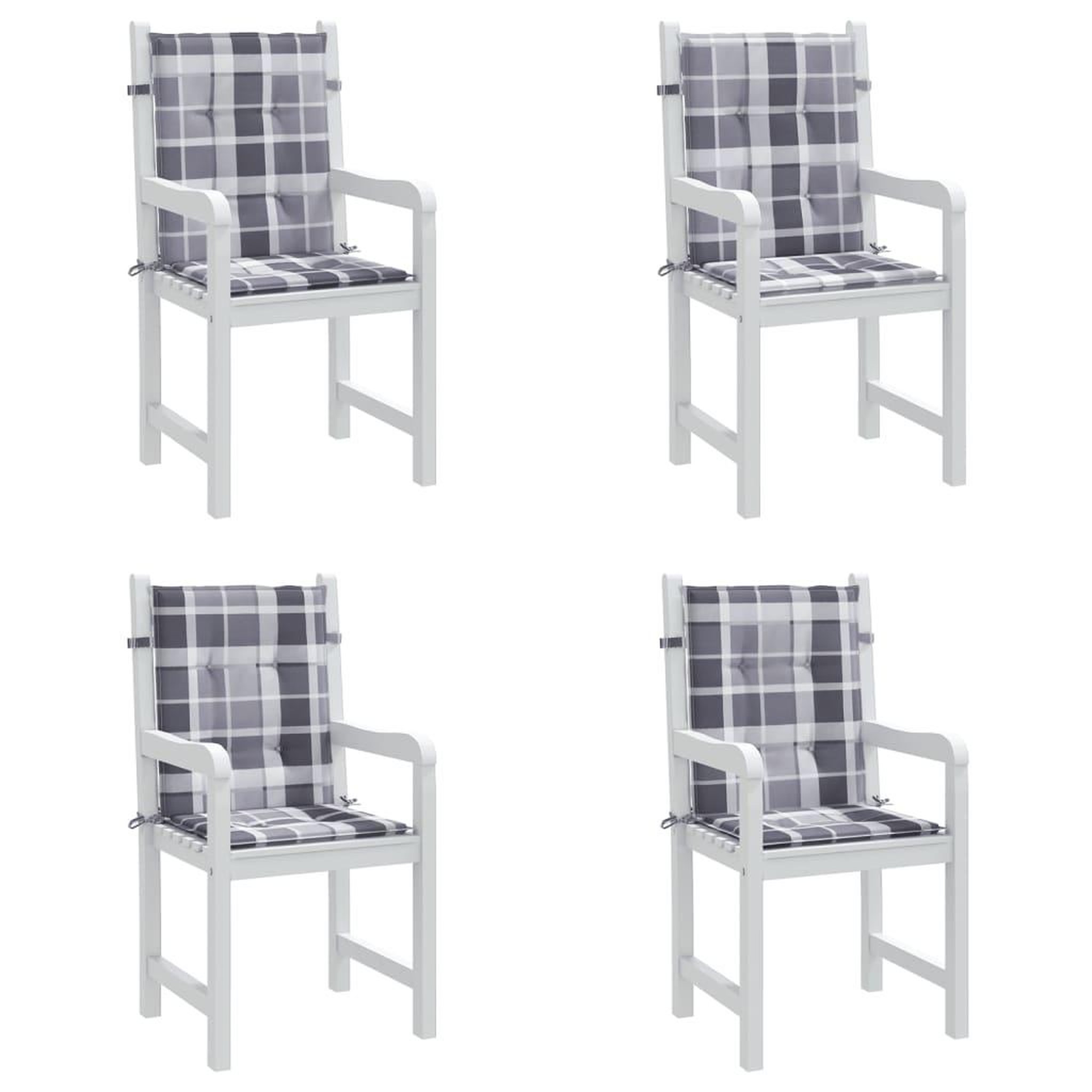 Voir la diapositive 4 : VIDAXL Coussins de chaise de jardin a dossier bas lot de 4