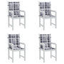 Voir la diapositive 4 : VIDAXL Coussins de chaise de jardin a dossier bas lot de 4