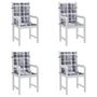 Voir la diapositive 4 : VIDAXL Coussins de chaise de jardin a dossier bas lot de 4