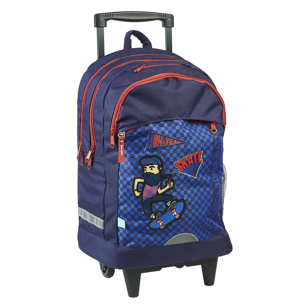 AUCHAN Sac à dos à roulettes SKATE avec leds